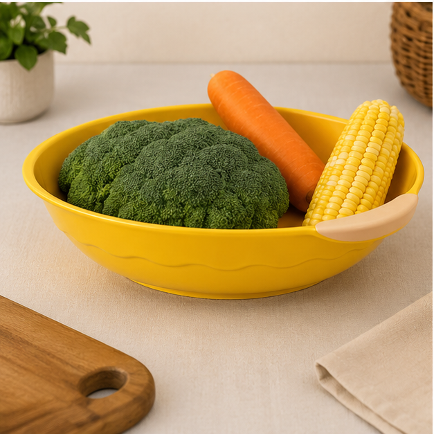 Plastic Drain Basket Yellow (YM331)