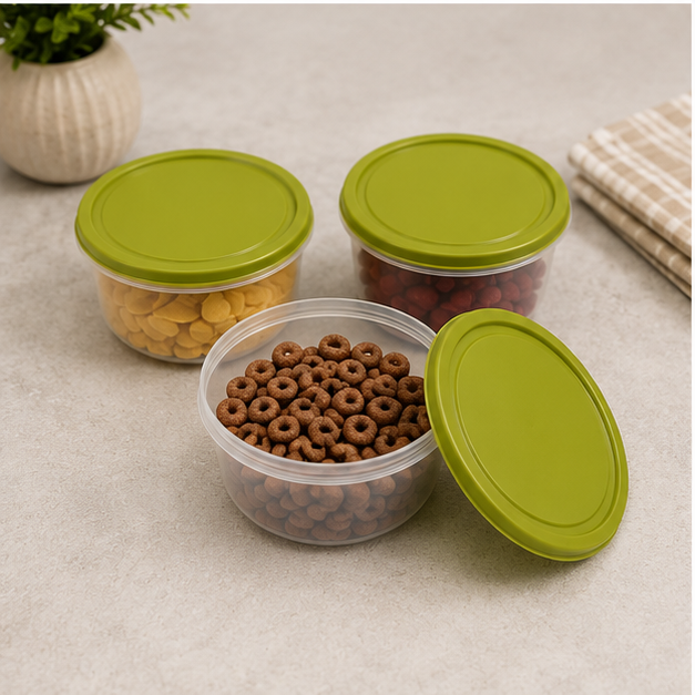 Storage Container Green Set of 3 (YM2728)