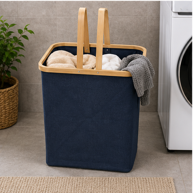 Oxford Fabric Laundry Basket Black (YM1876)