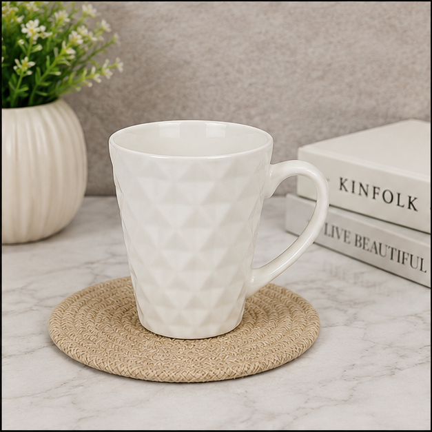 Diamond Textured Ceramic Coffee Mug (YM781)