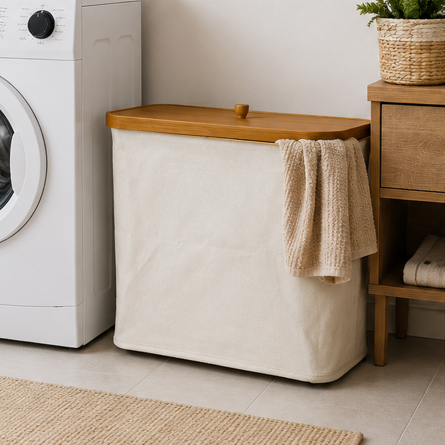 White Laundry Organizer Basket for Home (YM1883)