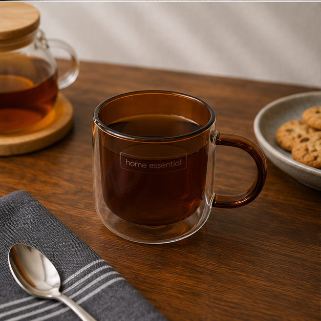 Yellow Glass Cup for Home Kitchen and Beverage Serving  (YM1686)