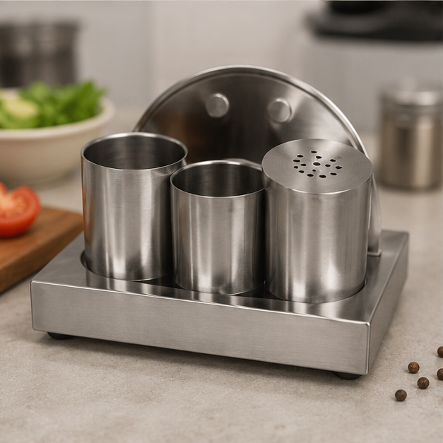 Salt Dispensers Stainless Steel Set of 3 (YM1665)