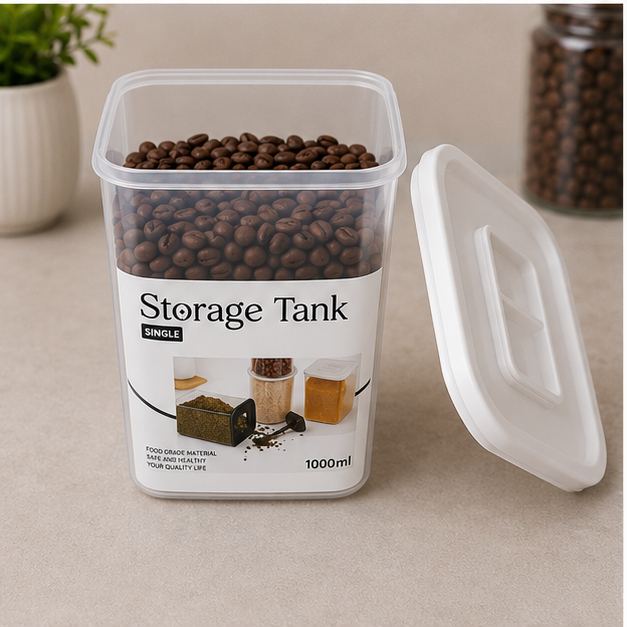 White Plastic Storage Box with Lid (YM288)