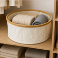 White Clothes Storage Laundry Basket (YM1886)
