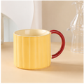 Yellow Ceramic Coffee Mug with Contrast Handle (YM1724)