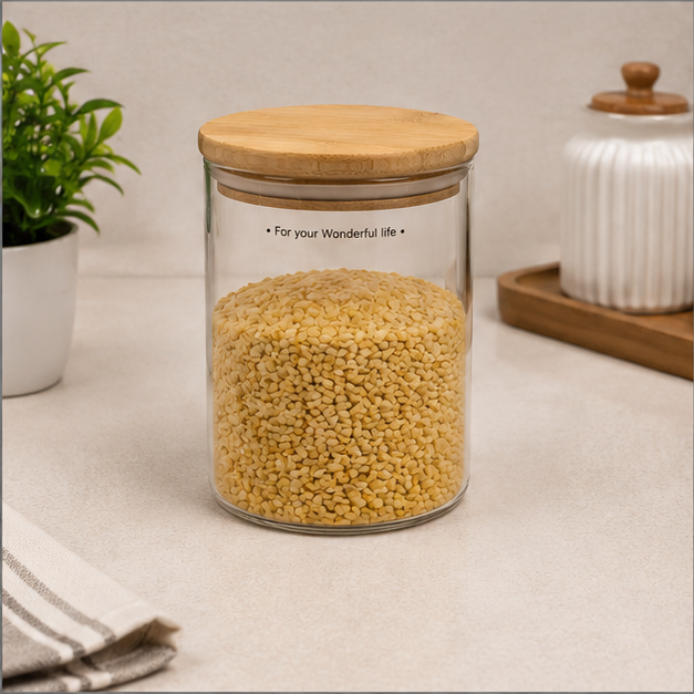 Clear Glass Storage Jar - Medium (YM1715)