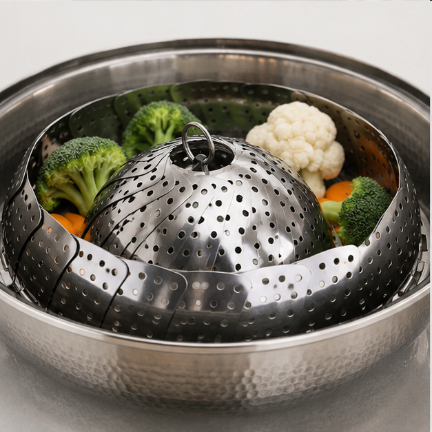 Silver Steamer Tray for Steaming and Food Preparation (YM1640)