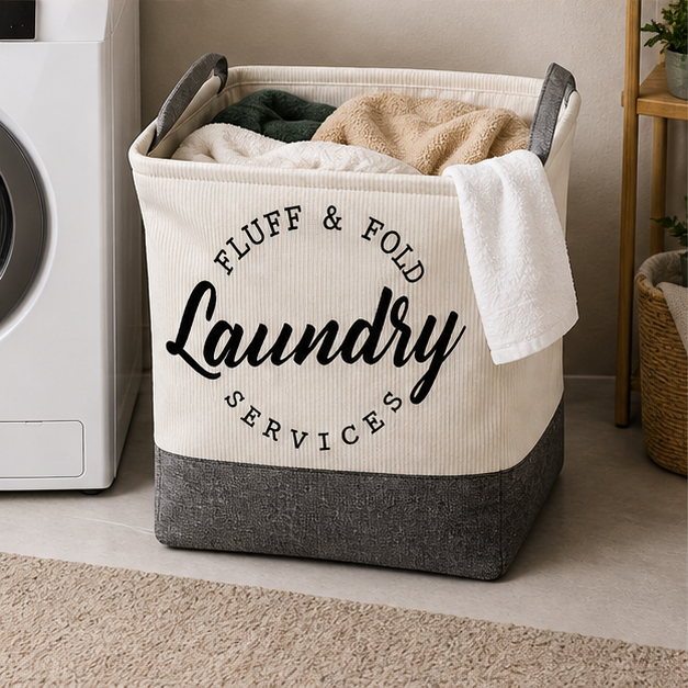 Grey Foldable Laundry Basket (YM509)