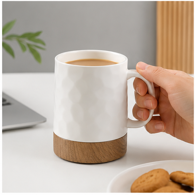 White Ceramic Coffee Mug for Tea & Coffee (YM1737)