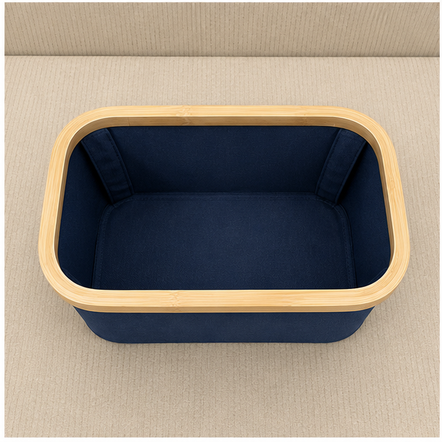 Blue Foldable Laundry Storage Basket (YM450)