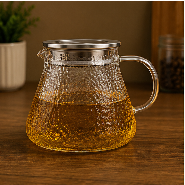 Textured Glass Water Jug Transparent (YM164)