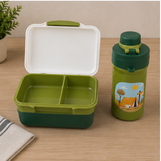 Kids Lunch Box & Water Bottle Set Blue (YM2473)