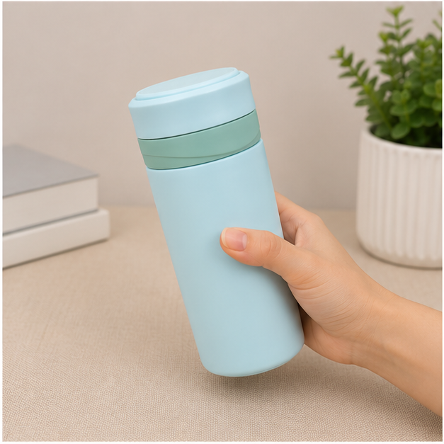 Blue Stainless Steel Water Bottle 350ML (YM2502)