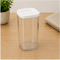 White Plastic Storage Box with Lid for Kitchen Organization (YM1240)