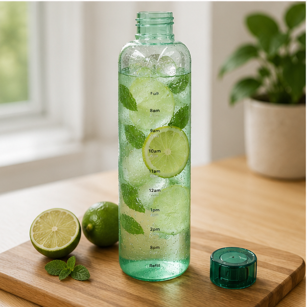 Glass Water Bottle Green 1000ML (YM2150)