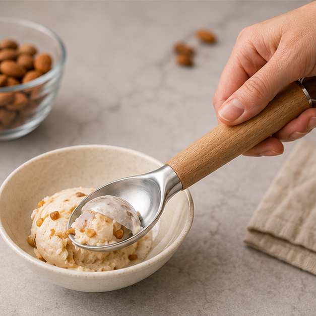 Ice Cream Scoop SS Wood Handle (YM1633)