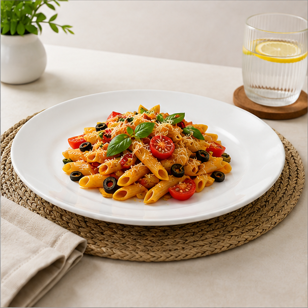 Classic White Ceramic Dinner Plate (YM1443)