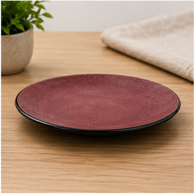 Elegant Pink Ceramic Serving Plate for Dining & Serveware (YM1456)