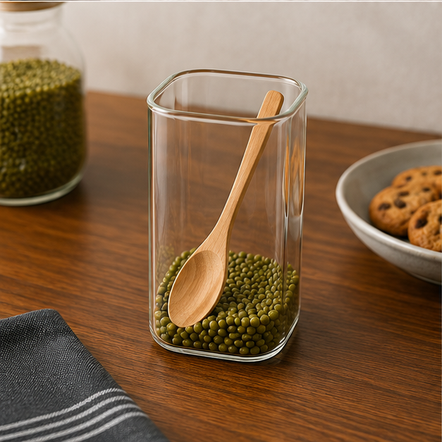 Transparent Glass Jar for Pantry and Food Organization (YM1697)