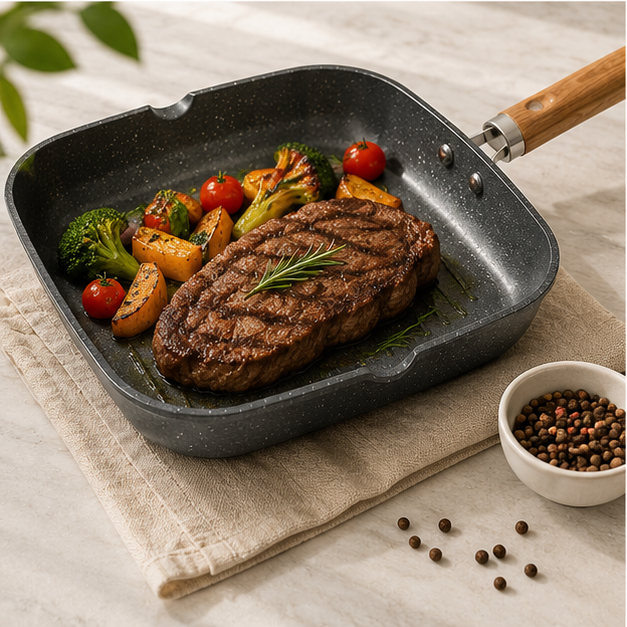 Black Cooking Pan 20CM for Everyday Kitchen Cooking (YM1318)