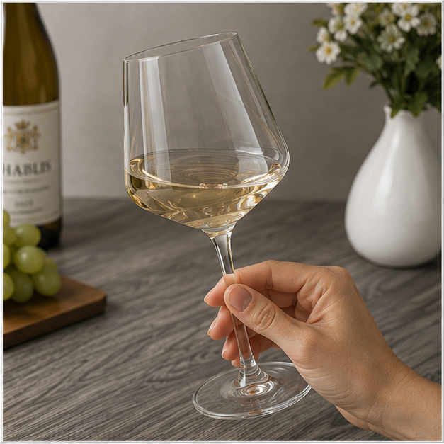 Transparent Stemmed Wine Glass for Barware (YM612)