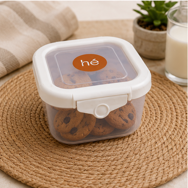 Transparent Plastic Food Storage Container with Locking Lid (YM1826)