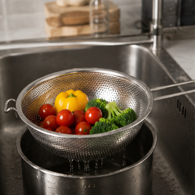 Stainless Steel Colander with Long Handle (YM2064)