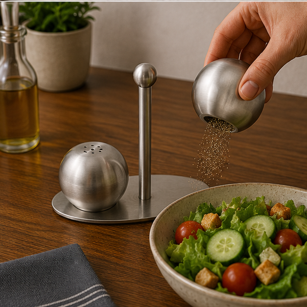 Salt Dispensers Stainless Steel Set of 2 (YM1672)