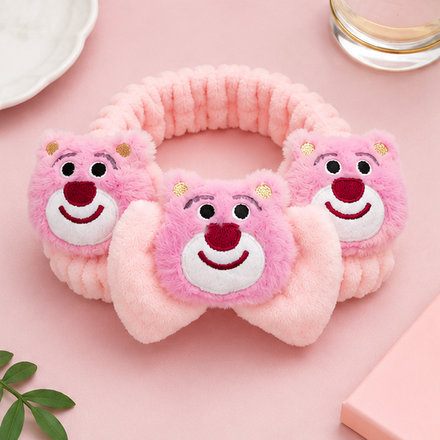 Cute Pink Bear Plush Hair Band for Kids (YM744)