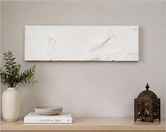 White Wooden Wall Decor Panel (YM1036)