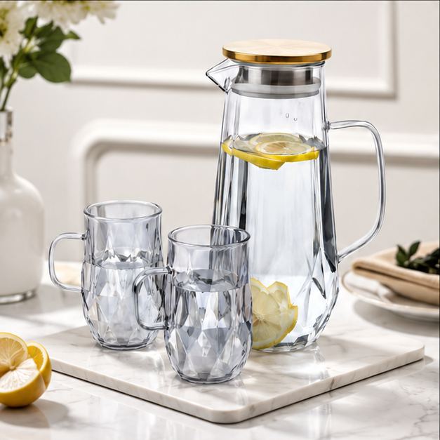 Grey Jug Set for Kitchen Drinkware (YM151)