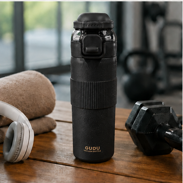 Insulated Stainless Steel Water Bottle Black 700ML (YM1626)