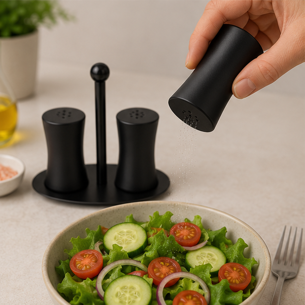 Seasoning Set Black Set of 2 (YM1674)