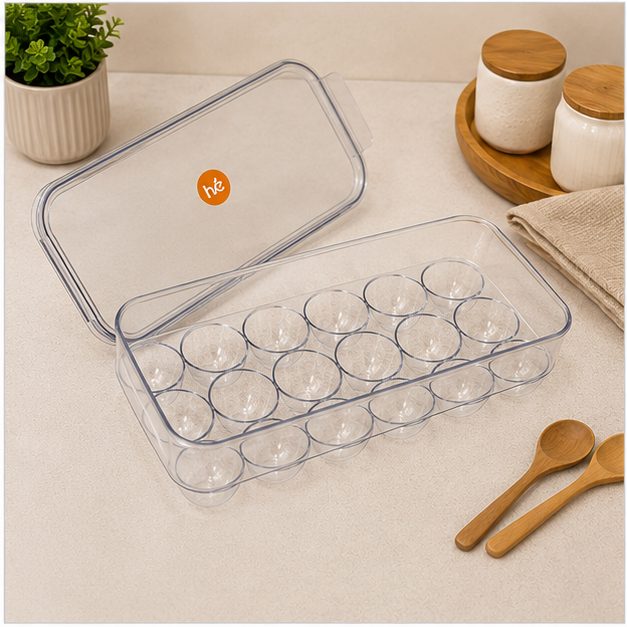 Transparent Egg Tray with Lid Plastic Storage Container(YM2721)