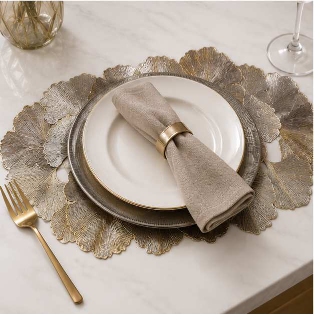Ginkgo Leaf Gold Placemat (YM2649)