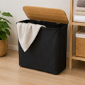 Black Laundry Basket for Clothes Storage (YM1883)