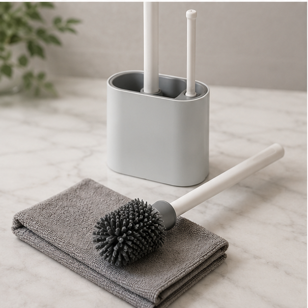 Wall-Mounted Toilet Brush Set with Holder (YM1343)
