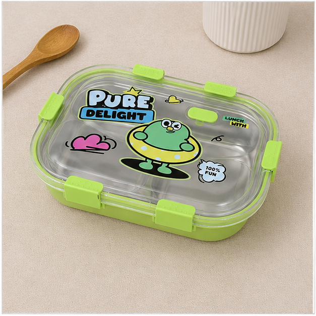 Green Stainless Steel Kids Lunch Box 800ML (YM2492)