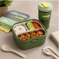 Kids Lunch Box &amp; Bottle Set Green (YM2477)
