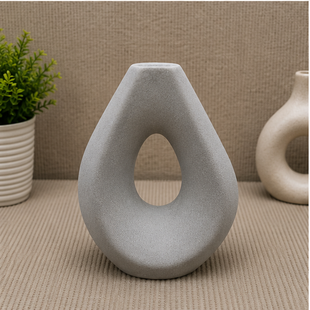 Modern Grey Decorative Flower Vase (YM1355)