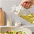 Glass Oil Dispenser Bottle with Handle White 550ML (YM1230)