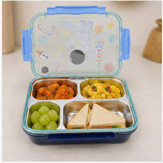 Blue Stainless Steel Kids Lunch Box 750ML (YM2495)