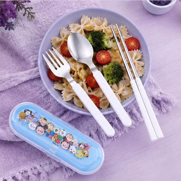 Kids Cutlery Set with Case – Blue (YM2496)