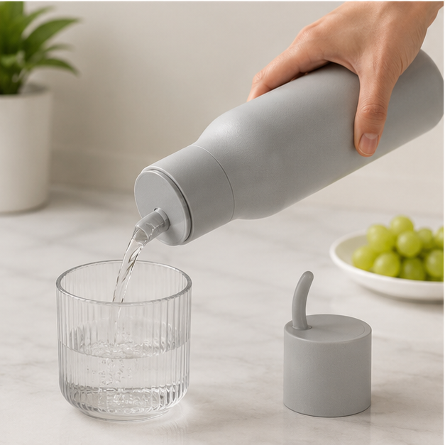 Stainless Steel Water Bottle Grey (YM2617)