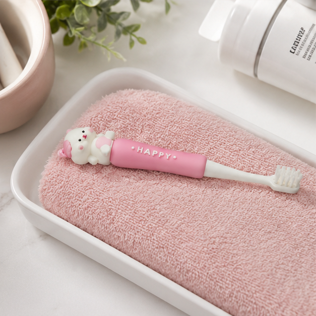 Pink Plastic Tooth Brush for Daily Oral Care (YM776)