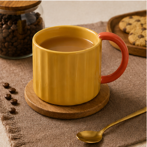 Mustard Ceramic Coffee Mug  (YM1724)