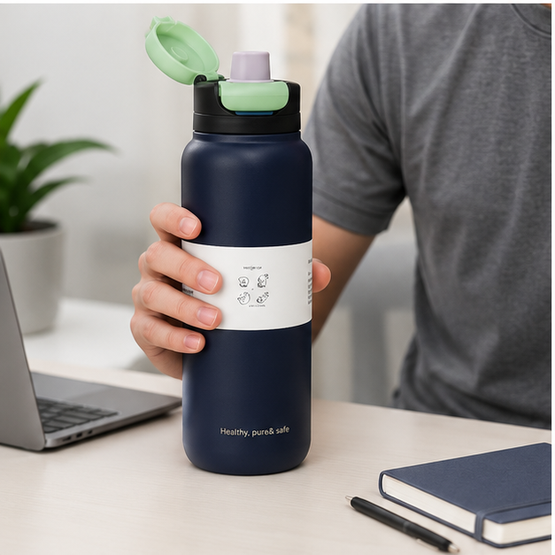 Navy Flip Top Bottle 1000ML (YM2198)