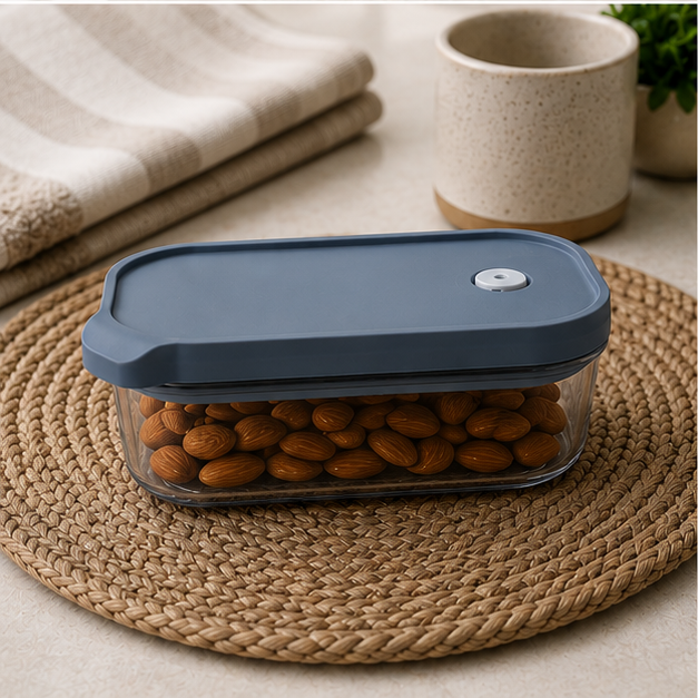 Moisture-Proof Plastic Storage Container with Grey Lid (YM1809)