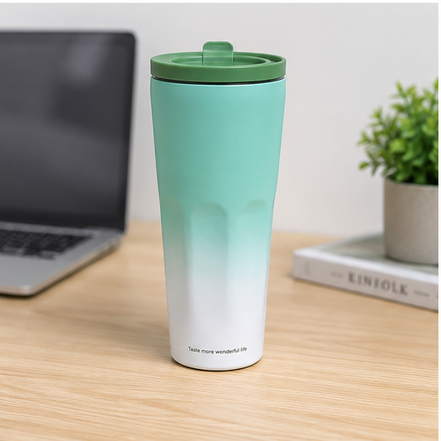 Gradient Green Insulated Stainless Steel Tumbler Bottle (YM041)